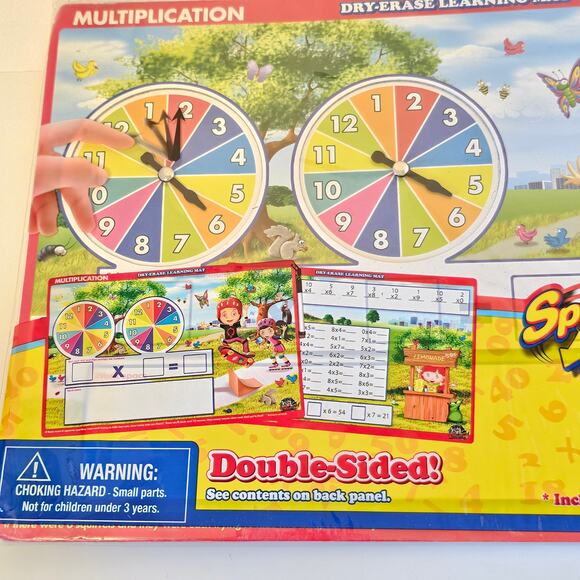 Lot of 3 Multiplication Learning Mat Spinnerz Smart Dudes Grade 3+ Double-Sided - Picture 5 of 9